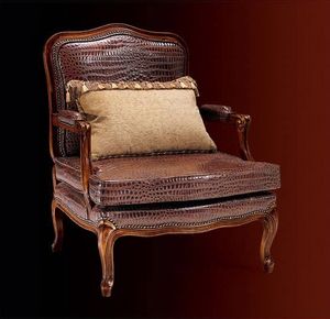 Gardenia armchair 806, Sillón con tapicería de cuero