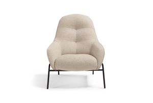 Ariel, Sill�n c�modo y envolvente, con base de metal tubular.