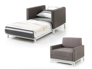 Art. 31202 Sill�n cama compacto, Sill�n cama de ecopiel que ahorra espacio