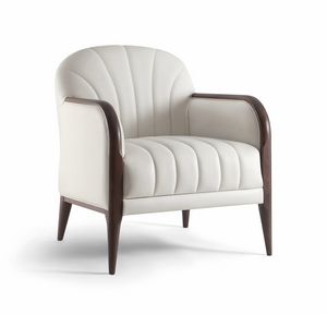 PARIGI LOUNGE CHAIR 038 P, Silln con costuras visibles