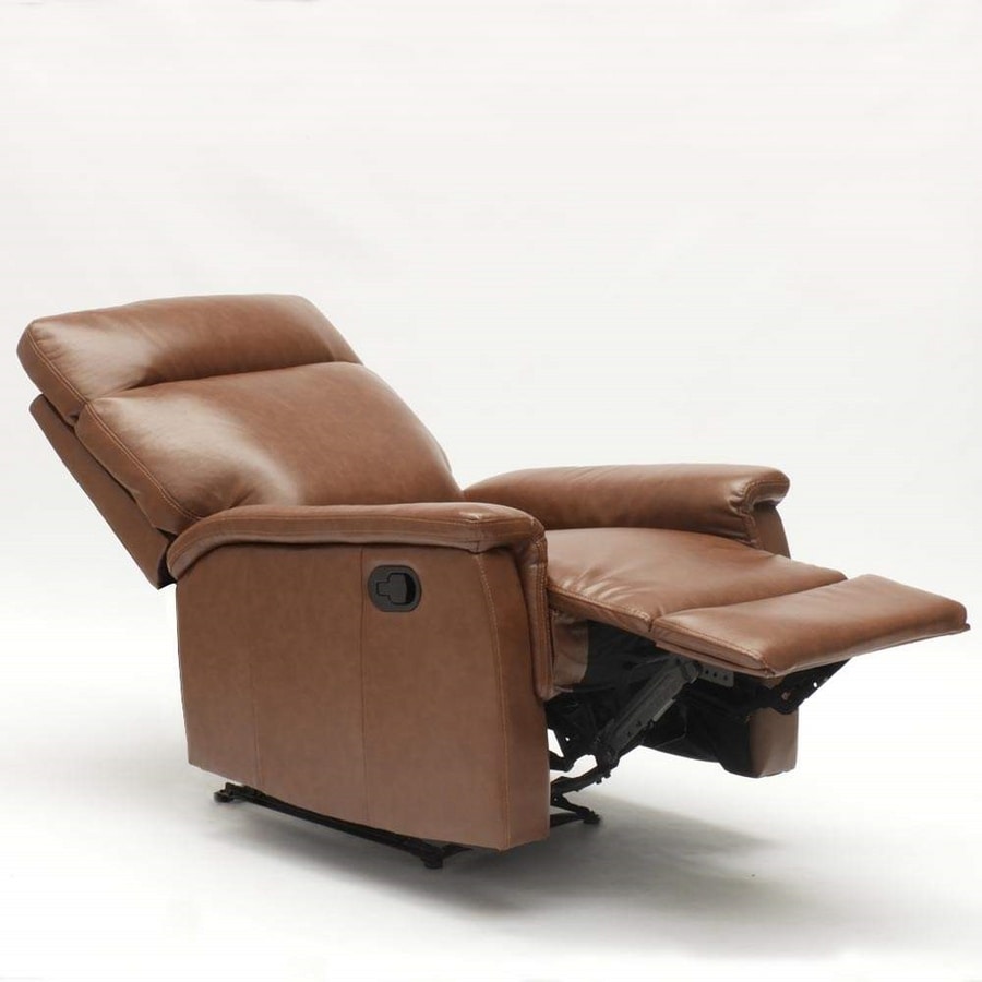 Sillón relax reclinable con reposapiés fabricado en polipiel