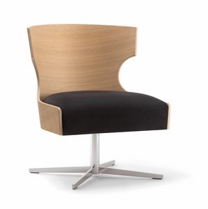 XIE LOUNGE CHAIR 052 P X, Silln con carcasa de madera contrachapada