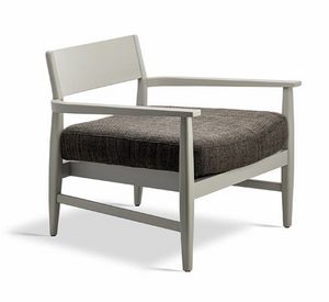 York XL, Sillón de madera, asiento tapizado