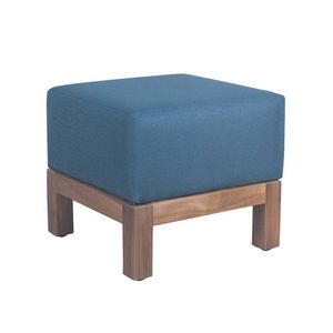 Karenita 08C2, Puf con asiento confortable, base de madera de teca