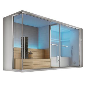 Olimpo con sauna, Hammam sauna con bao y ducha, terapia de color