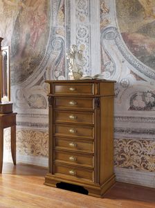 Art. 44530 Puccini, Mueble con 7 cajones de madera en estilo clsico, para dormitorios