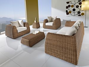 Cactus set, Juego de saln al aire libre, en Polyrattan tejido