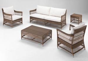 Camille set, Establecimiento de saln al aire libre con sof, sillones y mesas pequeas