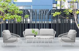 Seyschelle set, Saln al aire libre en aluminio y cuerda
