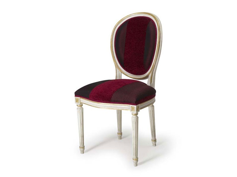 Art.104 chair, Silla con respaldo acolchado ovalado, estilo Luis XVI