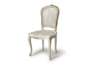 Art.108 chair, Silla con asiento y respaldo de paja, estilo Luis XV