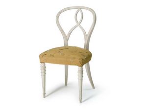 Art.492 chair, Silla de madera de nogal en bruto, asiento acolchado