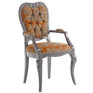 Art. AX109, Estilo clsico silla de madera con apoyabrazos acolchado, asiento y respaldo