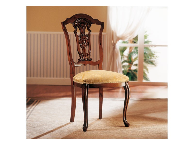 portátil Represalias gatear Silla de madera con asiento tapizado para el comedor | IDFdesign