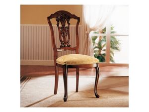 ROYAL NOCE / Chair, Silla de madera con asiento tapizado para el comedor