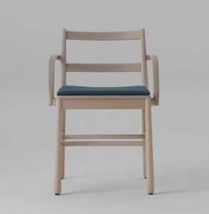 ART. 0021-IMB-AR JULIE, Silla de madera con asiento tapizado
