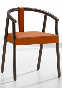 Kiini-L, Silla de madera con asiento tapizado