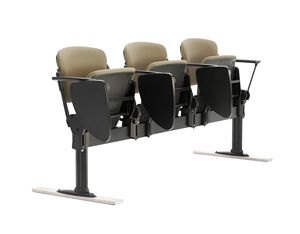 Cortina mixed bench, Banco con asientos reclinables tapizados, para universidades