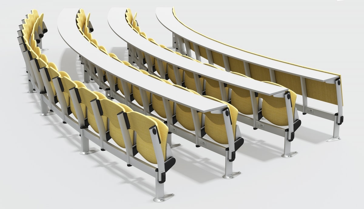 OMNIA, Sistema de asientos para salas de formación con superficie para escribir