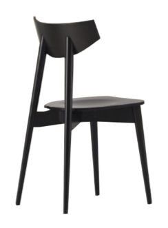 Us Dayana, Silla Negro para la barra, silla con asiento tapizado para la cocina