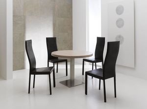 Jacqueline H, Comedor silla con respaldo alto, tapicera de cuero