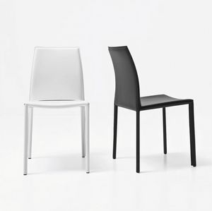 Kelly chair, Silla tapizada en cuero, para el comedor