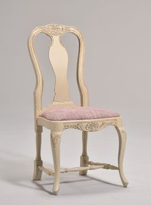 MALENE chair 8124S, Silla de estilo gustaviano con asiento acolchado