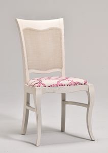 MILUNA chair (with cane) 8127S, Silla de estilo clsico con asiento y respaldo acolchado