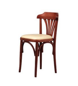 131, Retro silla en madera de haya curvada, de bares y pizzerías