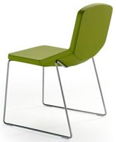 Formula40 sled fabric, Silla moderna con retardante de fuego asiento acolchado, ideal para el uso del contrato