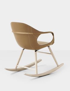 Elephant Rocking Chair leather, Mecedora con asiento tapizado en cuero