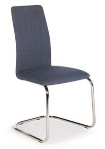 Carla, Silla con estructura de metal, asiento y respaldo tapizados, revestimiento de tela: de oficina