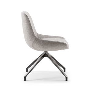 Crystal Executive 05 S, Silla moderna con base de metal.