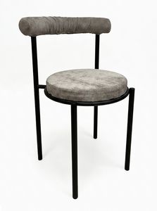 Kenta, Silla de metal con asiento redondo acolchado.