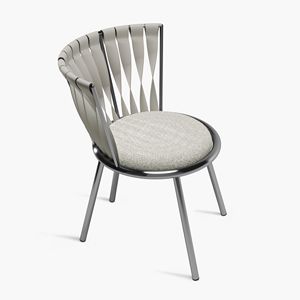 Twist silla, Silla de acero, con acolchado apta para uso exterior.