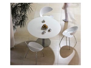Twist S H, Silla de metal con asiento de Hirek, para bares y restaurantes