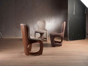 SE49 Venere silla, Silla suave con respaldo en madera de nogal Canaletto chapeada