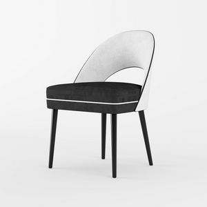 Tholos Chair 02 Art. ET0201, Silla tapizada con patas negras