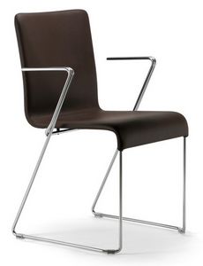 Eva silln, Silla apilable, base de acero, para los restaurantes
