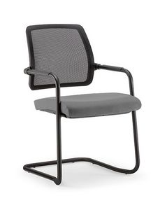 Kos Air 01 BK, Silla de oficina para cliente con estructura metlica acabado negro