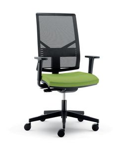 UF 431 / B, Silla moderna con respaldo de malla y las ruedas, para la oficina