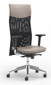Newnet 496, Silla de trabajo con respaldo de malla alta, ajustable