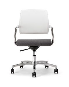 Kos White Air 03, Silla operativa de oficina, con respaldo de malla