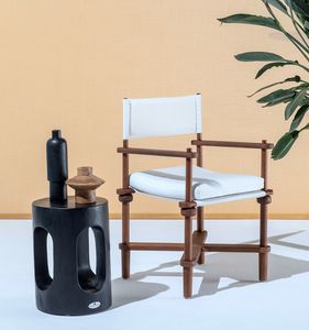 Glamping 03D2, Silla de exterior en madera de teca, ensamblable