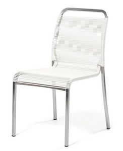 Marine silla, Silla en acero inoxidable y fibra tejida, para uso externo