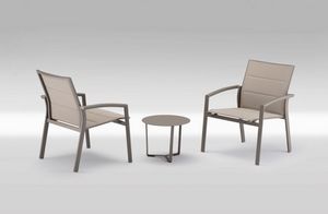 PL 740, Silla con brazos con asiento grande, asiento en Textilene