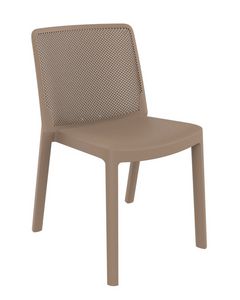 Trilly-S, Silla de polipropileno con respaldo perforado, para uso exterior