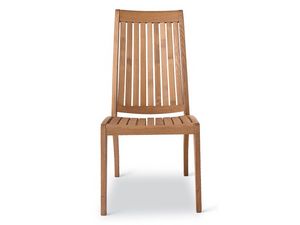 Wave silla, Silla de madera resistente, respaldo con listones verticales