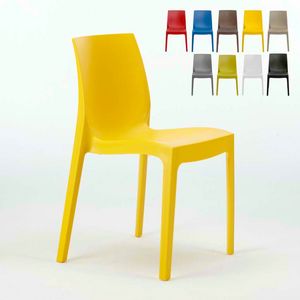 Silla apilable de silla de cocina Rome – S6217, Silla de plástico, económica, para interiores y exteriores