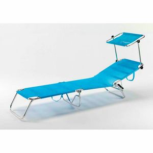 Cuna de playa plegable plegable piscina de playa de aluminio CANCUN - CA800UVAA, Cama plegable con sombrilla